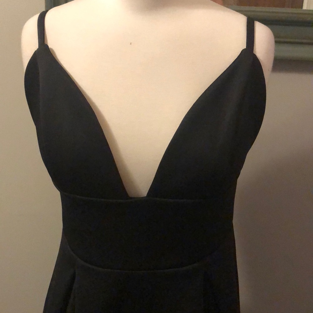Black midi dress